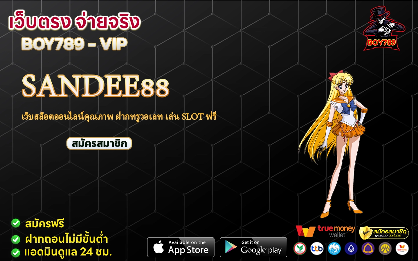 sandee88 เว็บสล็อตออนไลน์คุณภาพ ฝากทรูวอเลท เล่น SLOT ฟรี 2 sandee88